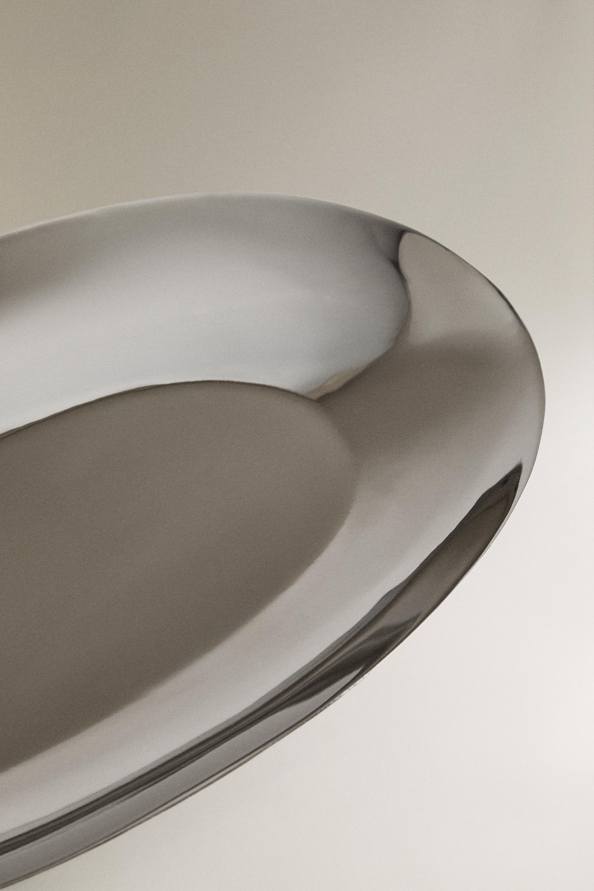 PLATEAU DE BAIN MÉTAL BRILLANT